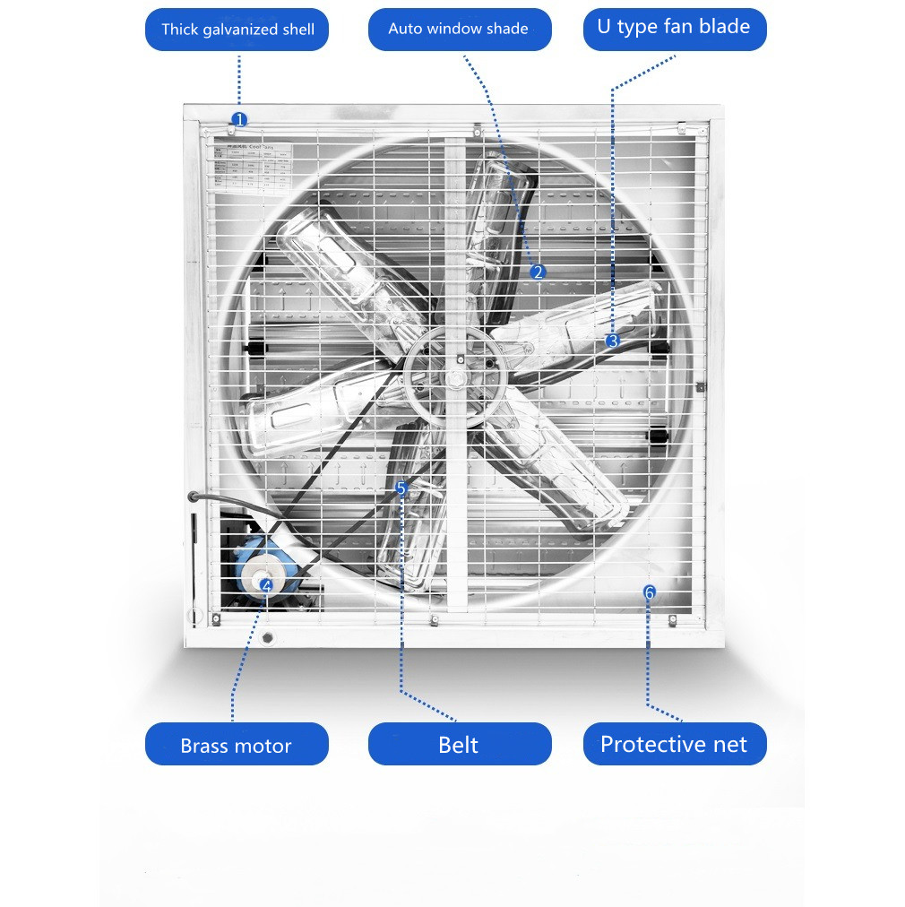 Jiatianxia 1060壁挂式轴流式风扇550W 32000m3 / h工业通风风扇